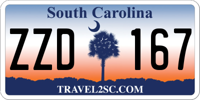 SC license plate ZZD167