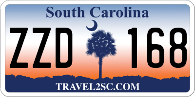 SC license plate ZZD168