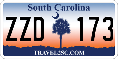 SC license plate ZZD173