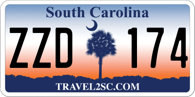 SC license plate ZZD174