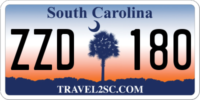 SC license plate ZZD180