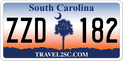 SC license plate ZZD182