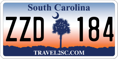 SC license plate ZZD184