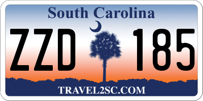 SC license plate ZZD185