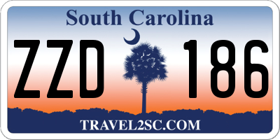 SC license plate ZZD186