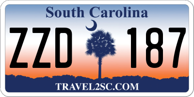SC license plate ZZD187