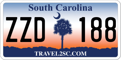 SC license plate ZZD188