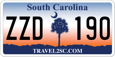 SC license plate ZZD190