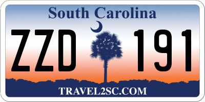 SC license plate ZZD191