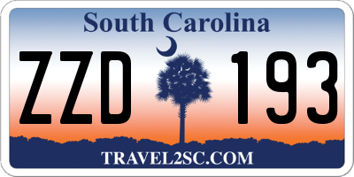 SC license plate ZZD193