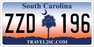 SC license plate ZZD196