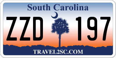 SC license plate ZZD197