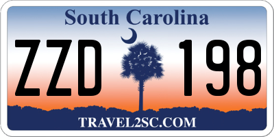 SC license plate ZZD198