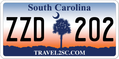 SC license plate ZZD202