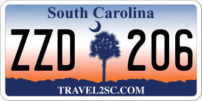 SC license plate ZZD206