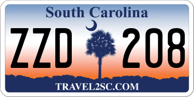 SC license plate ZZD208