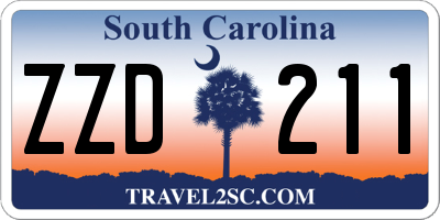 SC license plate ZZD211