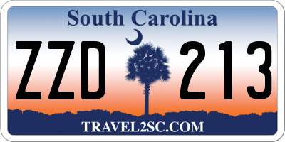 SC license plate ZZD213