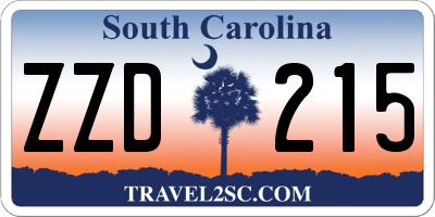 SC license plate ZZD215