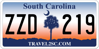 SC license plate ZZD219
