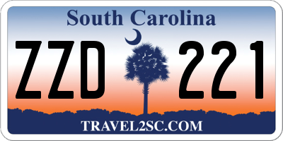 SC license plate ZZD221