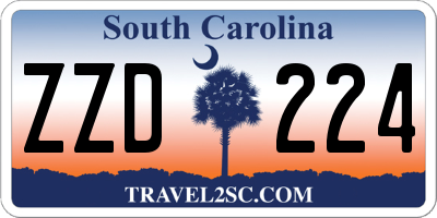 SC license plate ZZD224