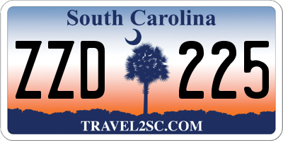 SC license plate ZZD225