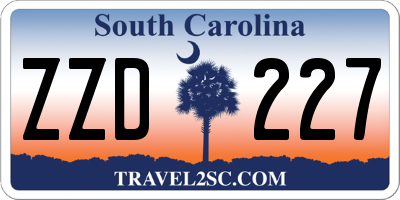 SC license plate ZZD227