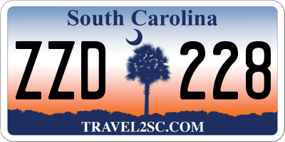 SC license plate ZZD228