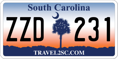 SC license plate ZZD231