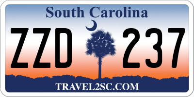 SC license plate ZZD237