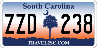 SC license plate ZZD238