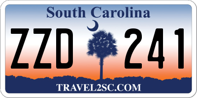 SC license plate ZZD241