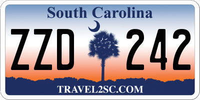 SC license plate ZZD242