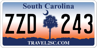 SC license plate ZZD243