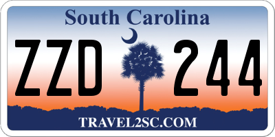 SC license plate ZZD244