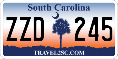 SC license plate ZZD245