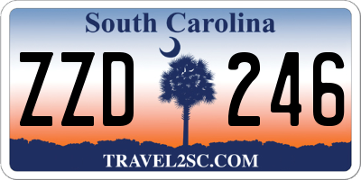 SC license plate ZZD246