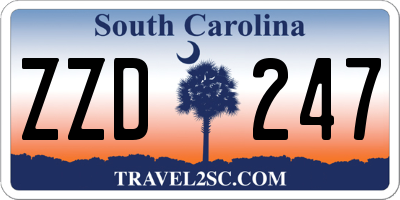 SC license plate ZZD247