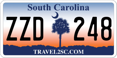 SC license plate ZZD248