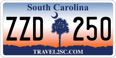 SC license plate ZZD250