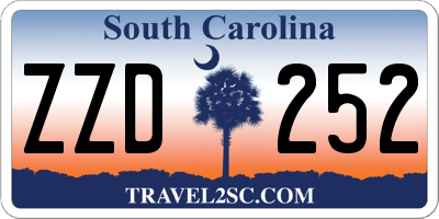 SC license plate ZZD252