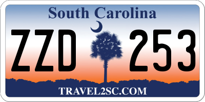 SC license plate ZZD253