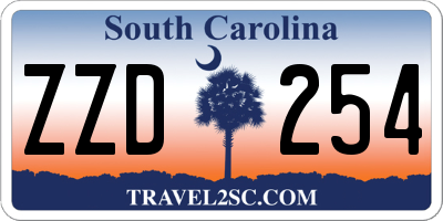 SC license plate ZZD254