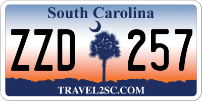 SC license plate ZZD257