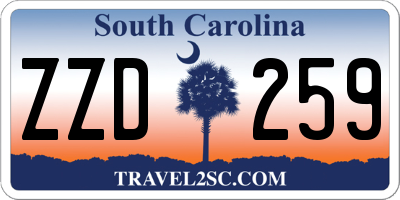 SC license plate ZZD259