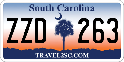 SC license plate ZZD263