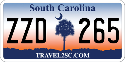 SC license plate ZZD265