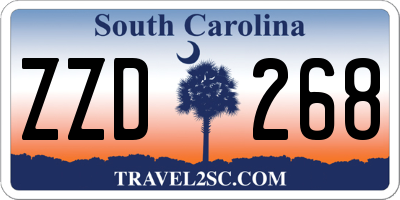 SC license plate ZZD268