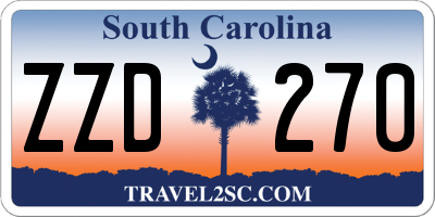 SC license plate ZZD270